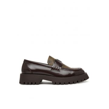 Mocasini barbati -  piele naturala - Maro