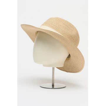 Palarie Fedora cu logo - Bej