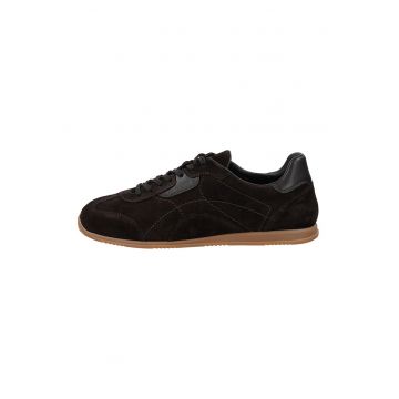 Panofi sport low-cut din piele intoarsa Spearclub - Maro inchis