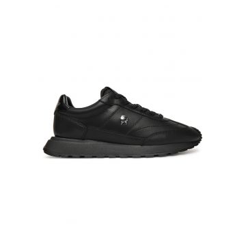 Pantofi sport barbati  alergare - piele naturala - negru