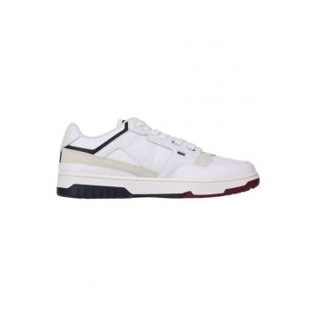 Pantofi sport barbati  TH BASKET STREET RWB - Piele naturala - Alb -