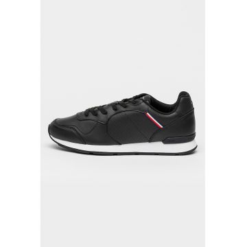 Pantofi sport Runner Icon din piele cu garnituri din piele ecologica - Negru