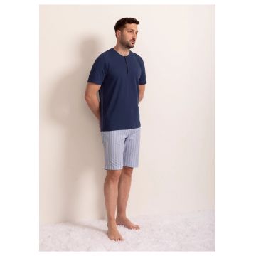 Pijama Abel Bumbac pentru Barbati - Bleumarin