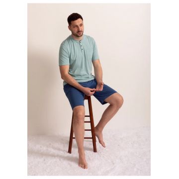 Pijama Barbati Adrian Modal - Aqua