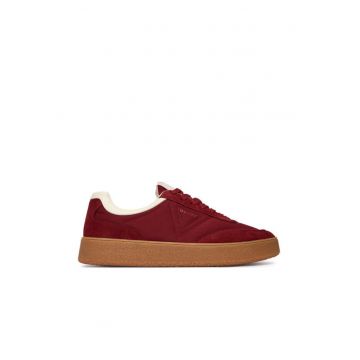 Tenisi barbati -  piele naturala - culoare rosie