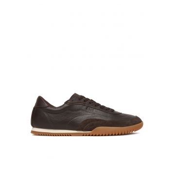 Tenisi  model 202 - piele naturala - maro inchis