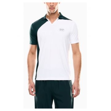 Tricou barbati polo  TENNIS PRO M POLO PA ST COLORBLOCK - Bumbac - Alb - Alb