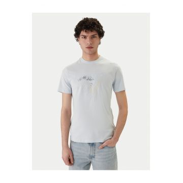 Tricou de Barbati -  Slim fit - Albastru - din Bumbac