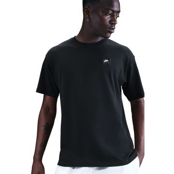 Tricou lejer din bumbac Max90 - Alb/Negru