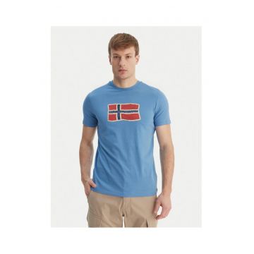 Tricou pentru Barbati -  din Bumbac - Albastru