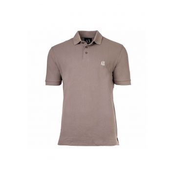 Tricou polo cu detaliu logo - Bej