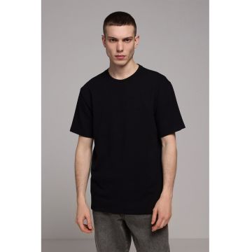 Tricou uni cu maneci cazute - Negru