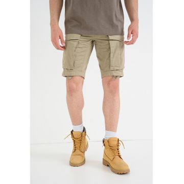 Bermude cargo slim fit Rovic - Kaki deschis