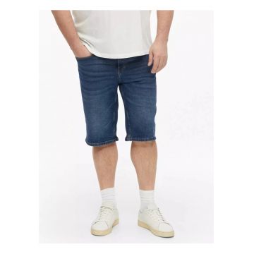 Big Sizes Pantaloni scurti de blug - barbati big sizes - Casby cu croiala Relaxed fit - Albastru inchis - W44