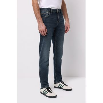Blugi slim fit - Albastru inchis melange
