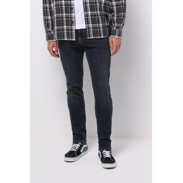 Blugi slim fit cu talie medie - Bleumarin