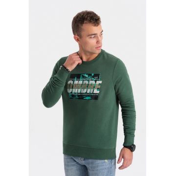 Bluza de trening din amestec de bumbac cu model grafic - Verde