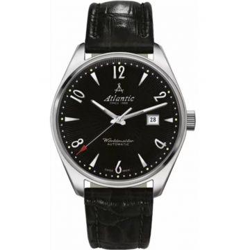 Ceas barbatesc  Automatic - Curea din piele - Negru