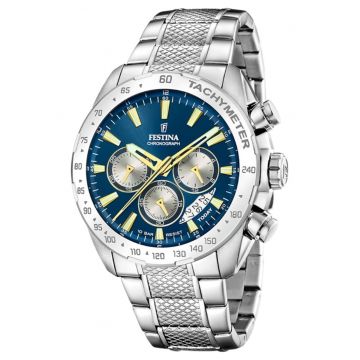 Ceas barbatesc  F20668/5 Quartz Argintiu