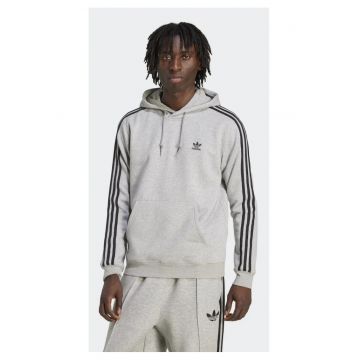 Hanorac barbati adidas - Adicolor Classics 3-Stripes - regular fit - gri - bumbac si poliester reciclat