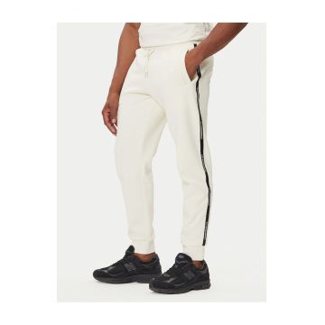 Pantaloni barbati -  alb - bumbac -