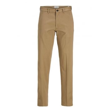 Pantaloni chino Barbati -  bumbac organic/bumbac/elastan - maro -