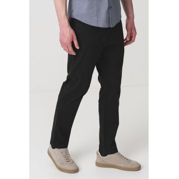 Pantaloni chino din amestec de bumbac - Negru carbon