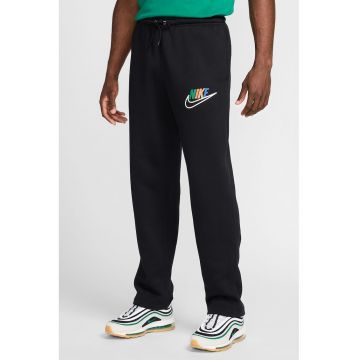 Pantaloni de trening din amestec de bumbac cu logo - Negru