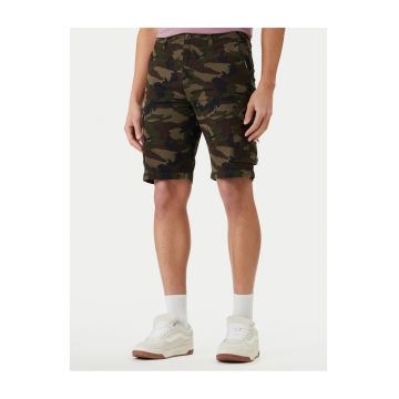 Pantaloni scurti Barbati -  bumbac - kaki - fermoar