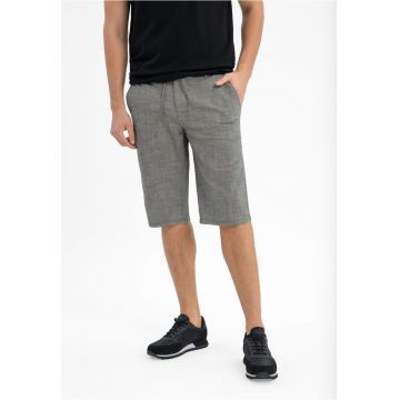 Pantaloni scurti barbati din bumbac - buzunare - Regular Fit -  P-Denz - gri - Gri