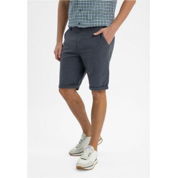 Pantaloni scurti barbati din bumbac - cu buzunare - Comfort Fit -  P-Shad - denim - Albastru denim