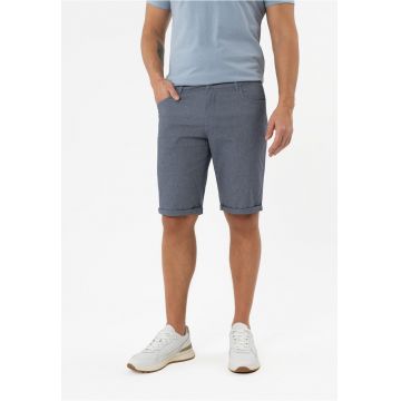 Pantaloni scurti barbati din bumbac - cu buzunare - Comfort Fit -  P-Yoko - denim - Albastru denim