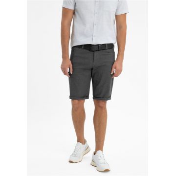 Pantaloni scurti barbati din bumbac - cu buzunare - Comfort Fit -  P-Yoko - grafit - Gri grafit