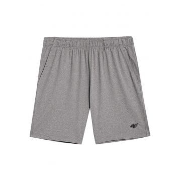 Pantaloni scurti barbati  gri - material elastic - tehnologie 4FDry - confectionati din poliester reciclat