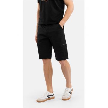 Pantaloni scurti cargo - cu cordon - buzunare - Comfort Fit -  P-Thor - negru - Negru