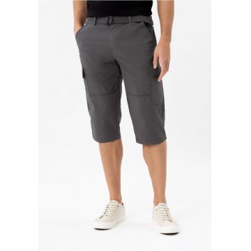 Pantaloni scurti cargo din bumbac - cu cordon - buzunare - Comfort Fit -  P-Ergs - grafit - Gri grafit