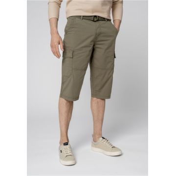 Pantaloni scurti cargo din bumbac - cu cordon - buzunare - Comfort Fit -  P-Ergs - kaki - Kaki
