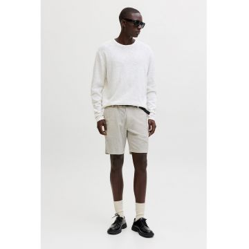 Pantaloni scurti regular fit din amestec de in Dave - Bej melange
