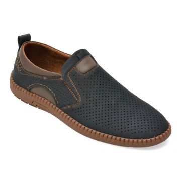 Pantofi BITE THE BULLET bleumarin, Q212, din piele naturala
