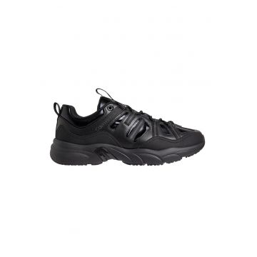 Pantofi sport masivi cu garnituri de piele