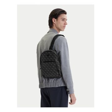 Rucsac barbati -  piele ecologica - negru - One Size INTL