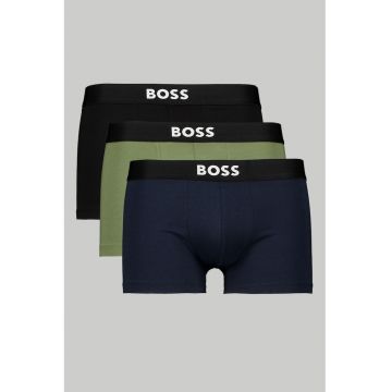 Set de boxeri ONE - 3 perechi - Negru/Verde feriga/Bleumarin