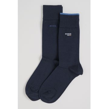 Set de sosete lungi cu logo - 2 perechi - Albastru ultramarin
