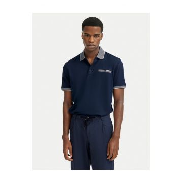 Tricou barbati -  bleumarin - bumbac si poliester -