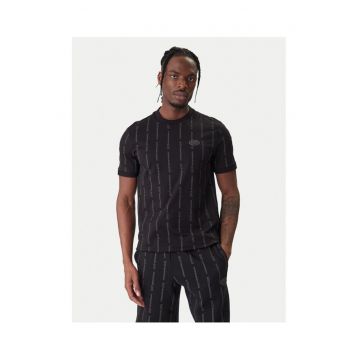 Tricou Barbati -  Bumbac - Negru - Model dungi