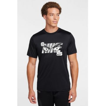 Tricou cu imprimeu logo - Negru/Gri
