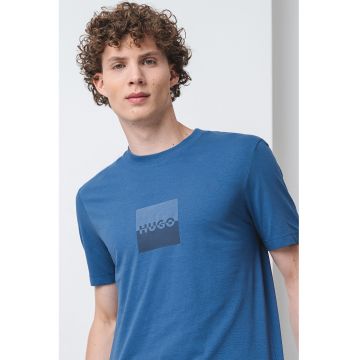 Tricou cu logo Dusplit - Albastru inchis