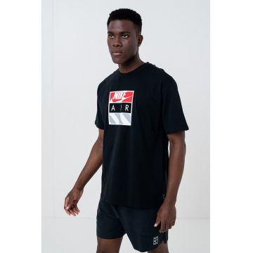 Tricou din bumbac cu imprimeu logo Hazard - Rosu/Negru