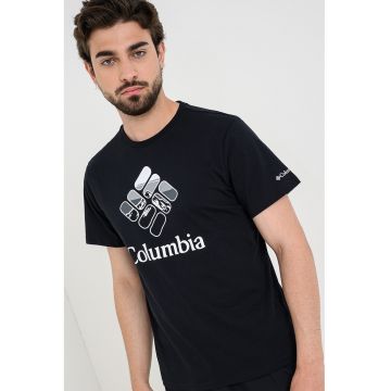 Tricou din bumbac organic cu imprimeu - Negru