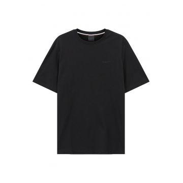 Tricou Negru din Bumbac - Negru